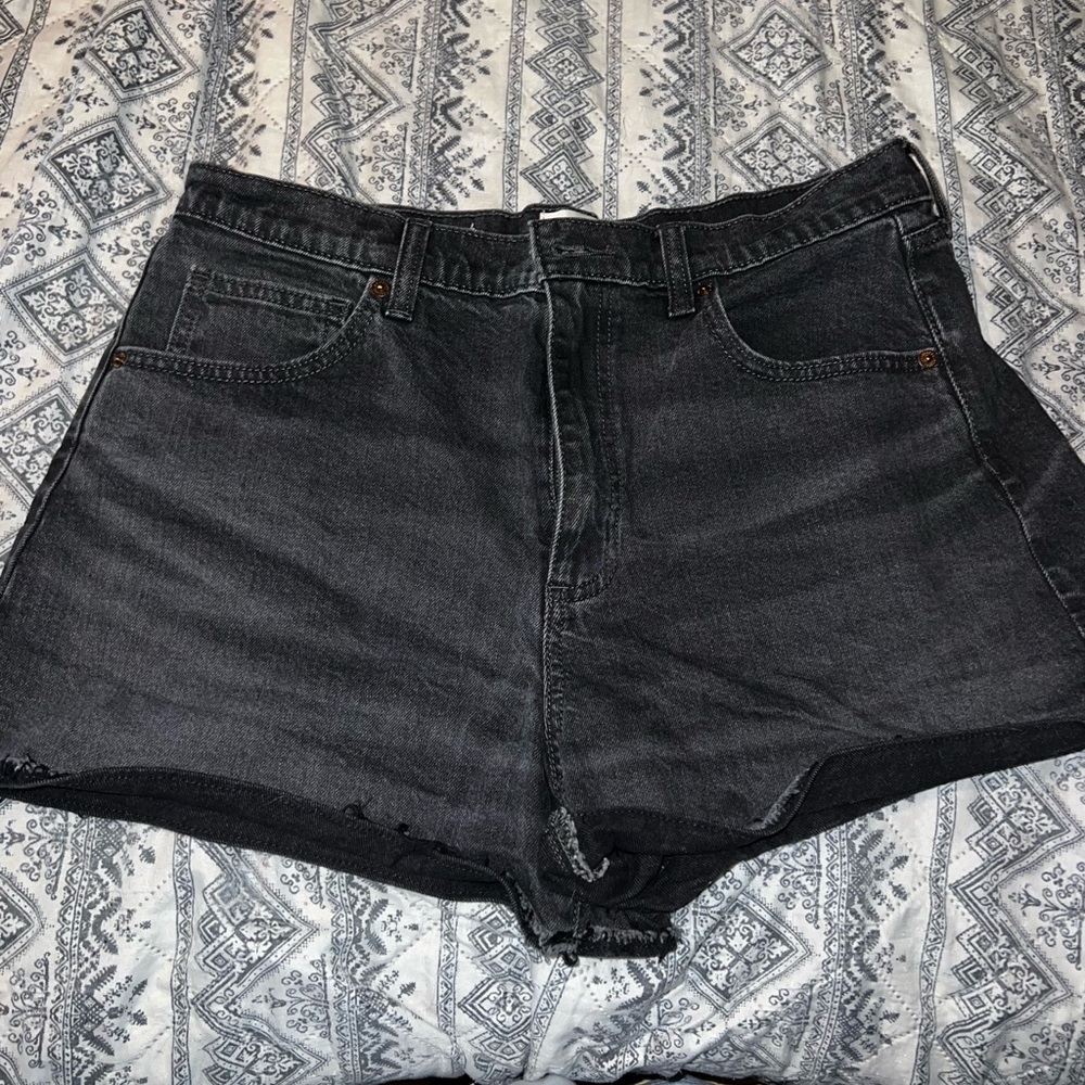 Black Jean shorts